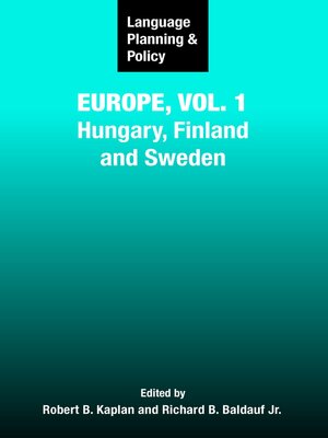 cover image of Language Planning and Policy in Europe, Volume 1